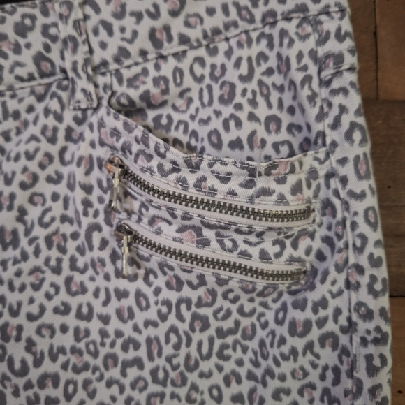 Democracy "AB"solutuon Jeggings Leopard Priny SZ 8 Gray & Pink - Picture 4 of 8